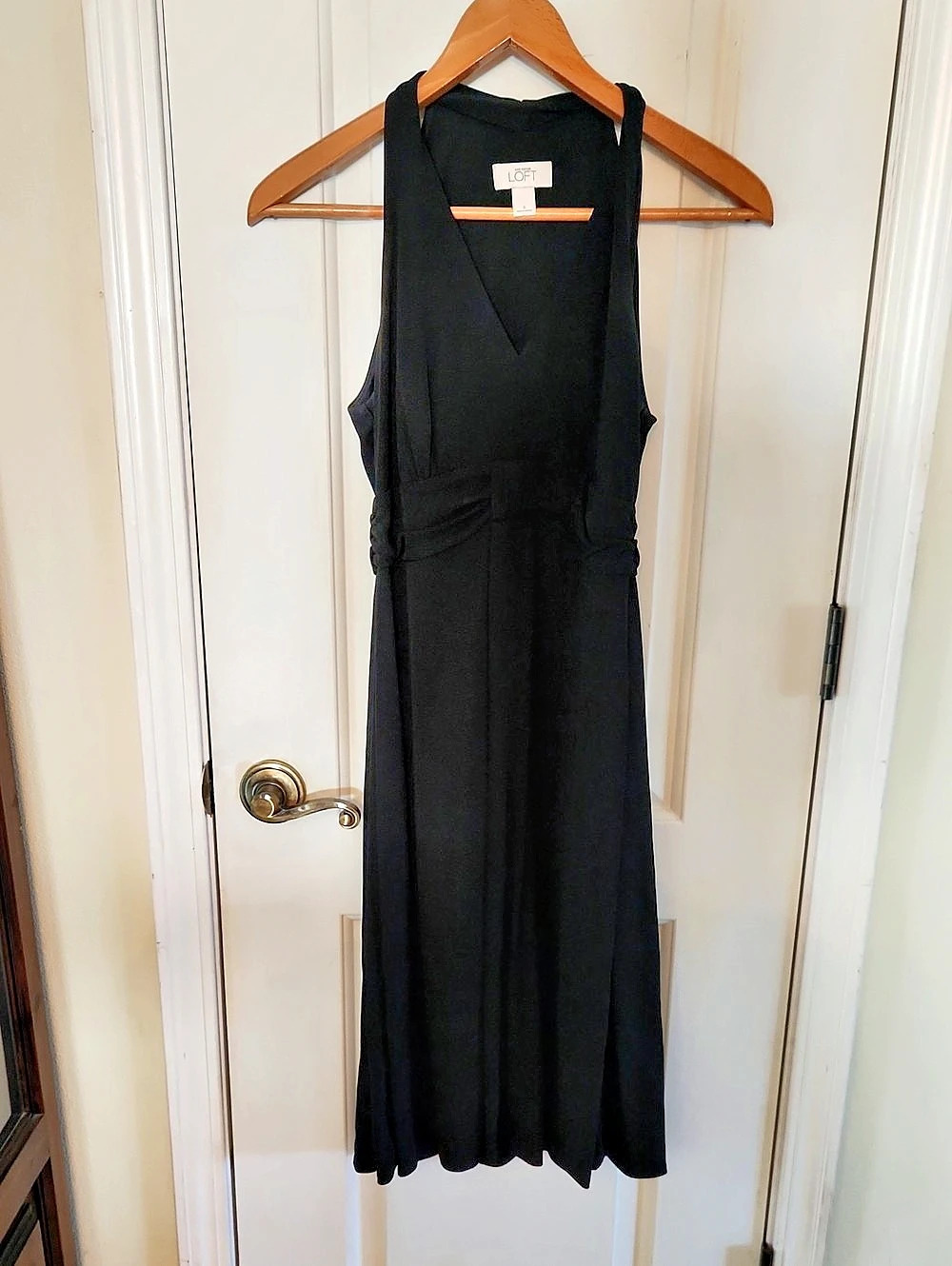 Ann Taylor Loft Black Maxi Dress Size 6 Like New